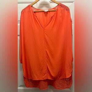 Stylus Women’s Coral Lace Blouse Size XL